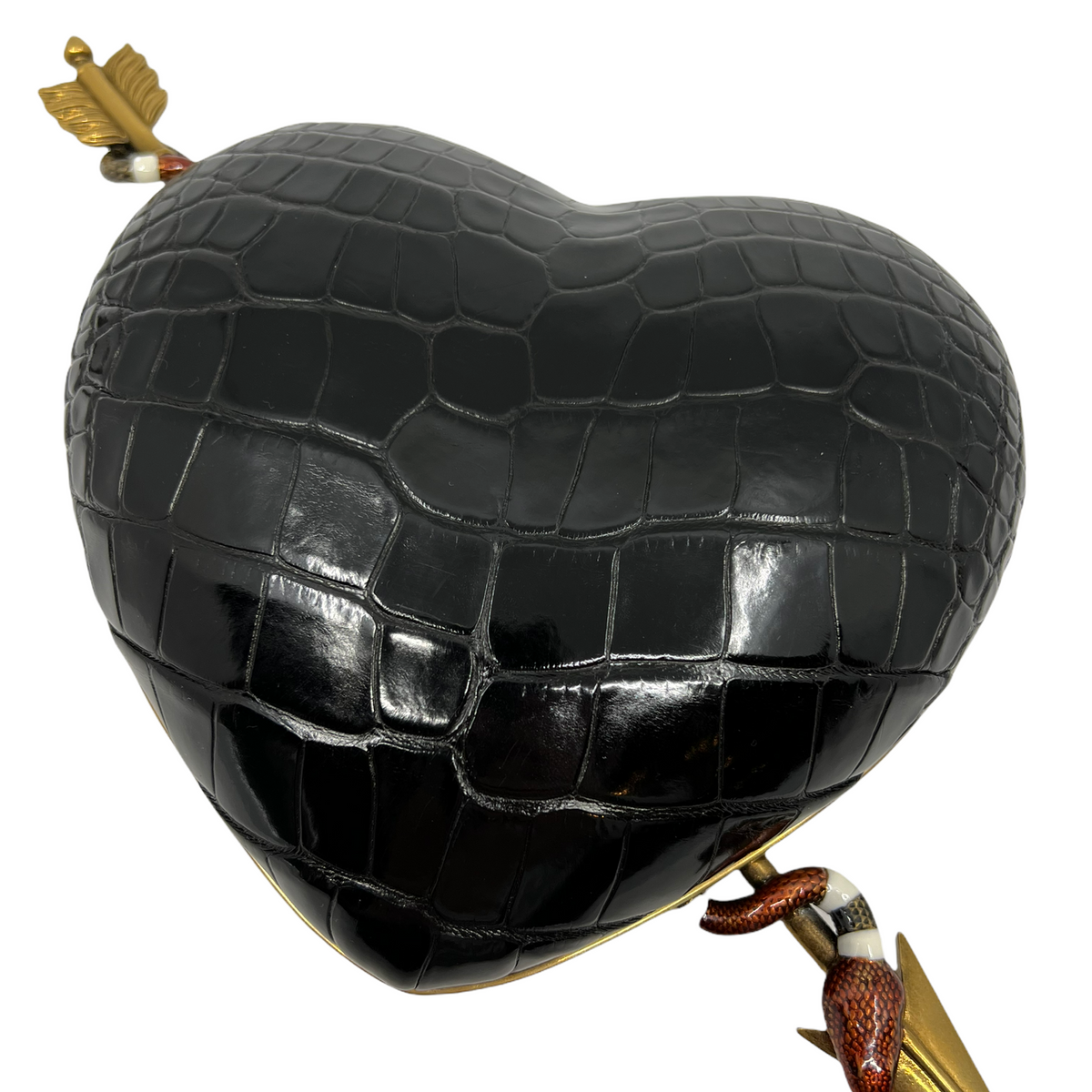 Gucci Limited Edition Heart and Arrow Crocodile Bag NEW