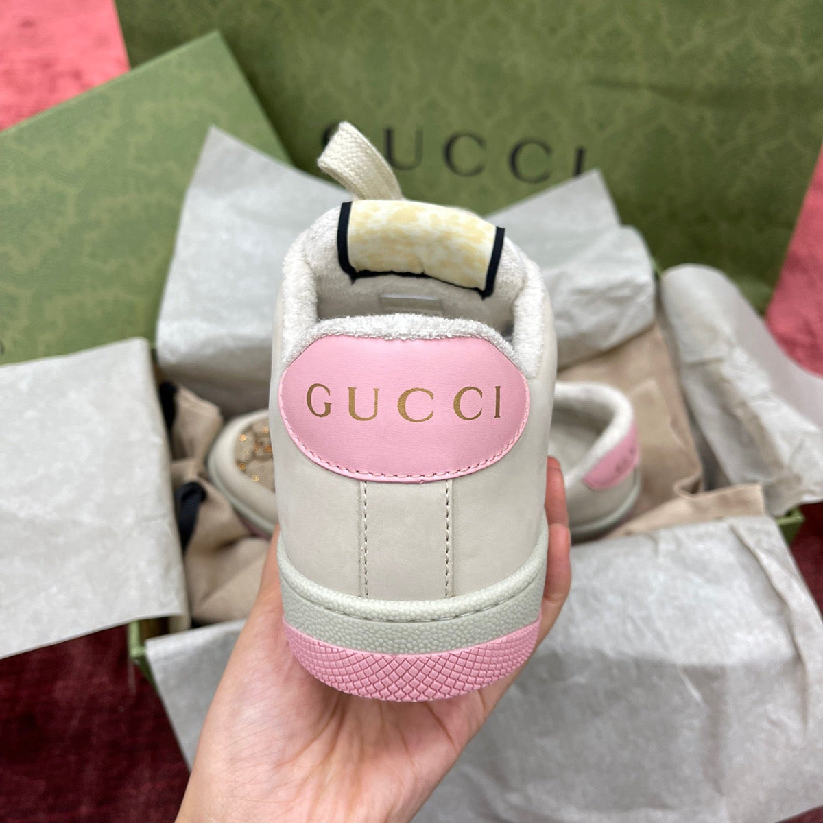 GG SCREENER LEATHER SNEAKERS