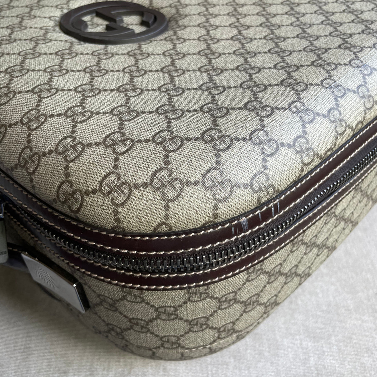 Gucci Supreme Canvas Monogram GG Cabin Suitcase