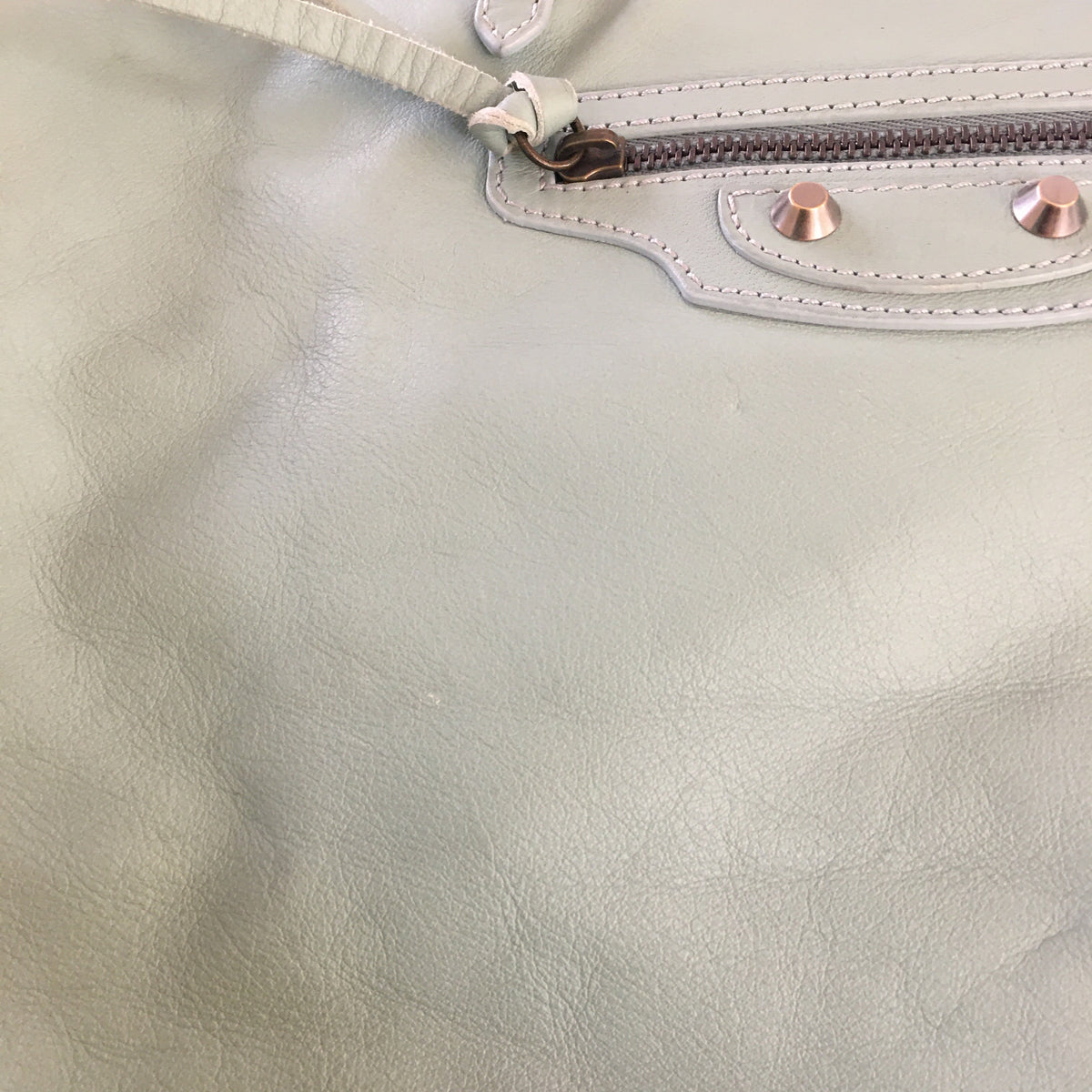 balenciaga Papier Shoulder Bag in Blue Leather