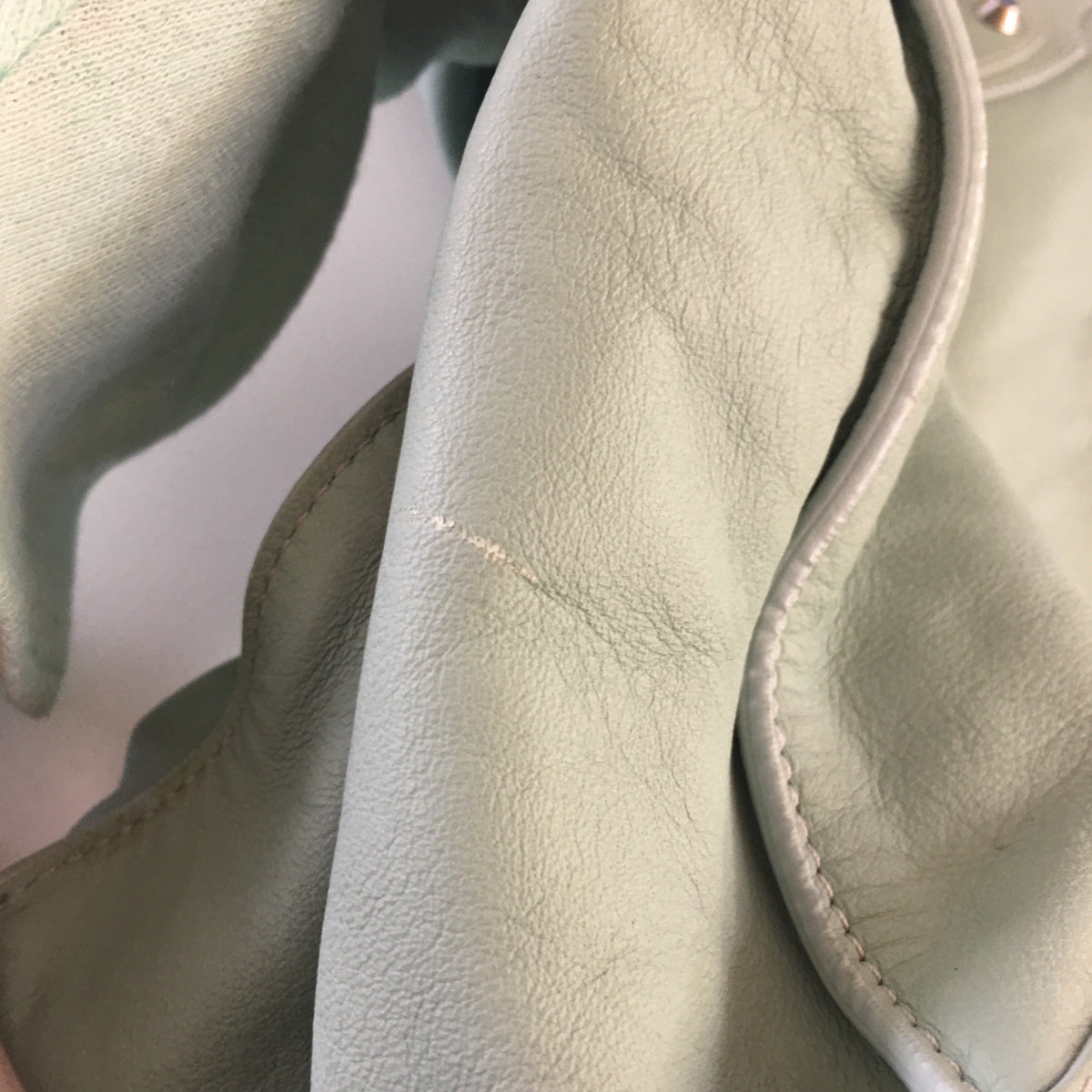balenciaga Papier Shoulder Bag in Blue Leather