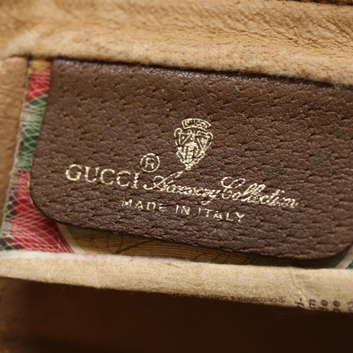 GUCCI GG Supreme Web Sherry Line Clutch Bag PVC Beige Red 89 01 012 Auth ki4502