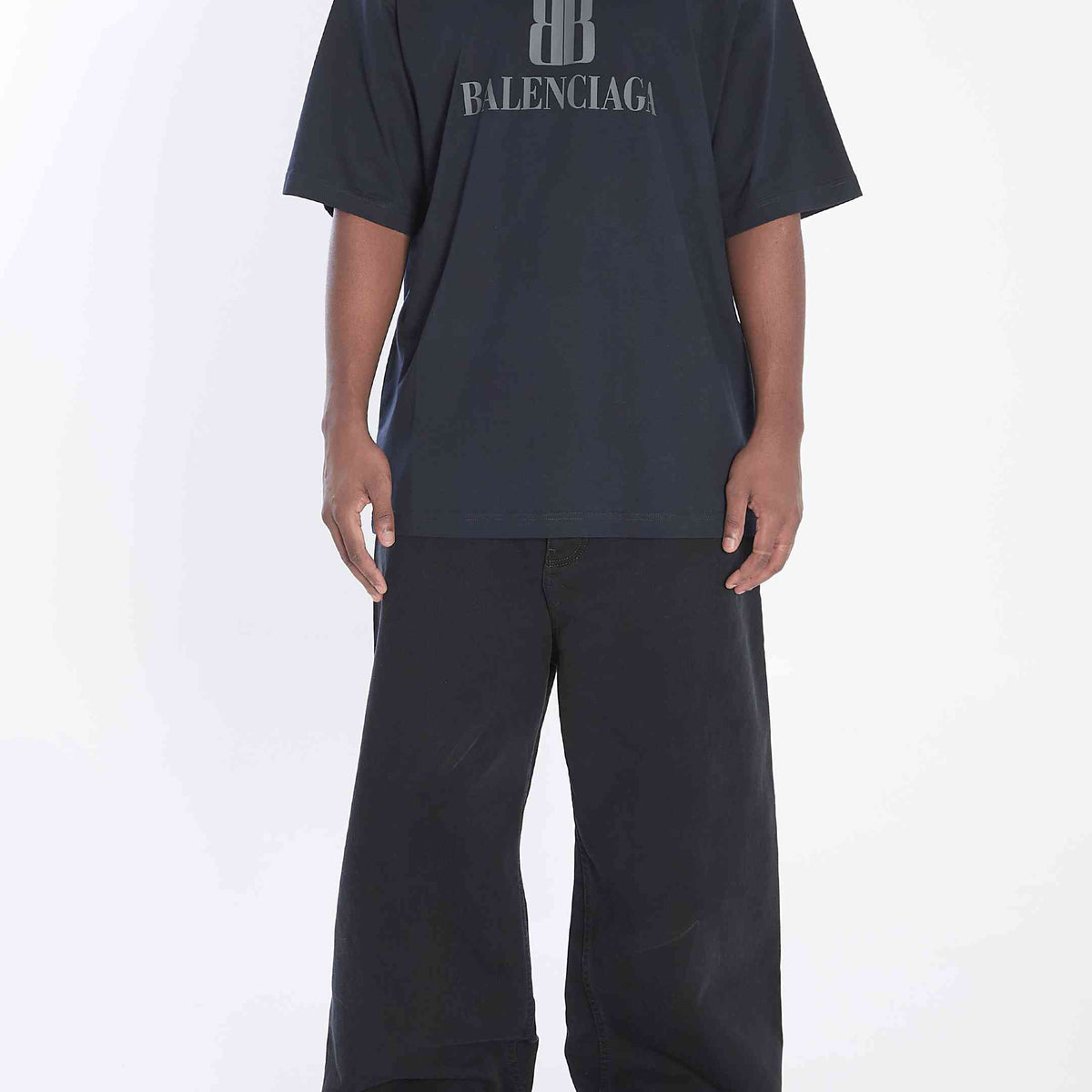 Balenciaga Men Bb T-Shirt In Cotton