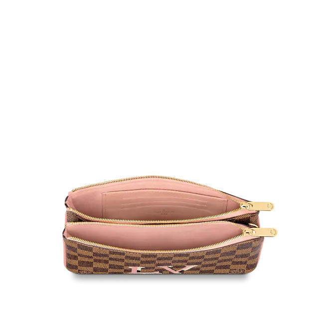 Louis Vuitton Double Zip Pochette Rose Ballerine