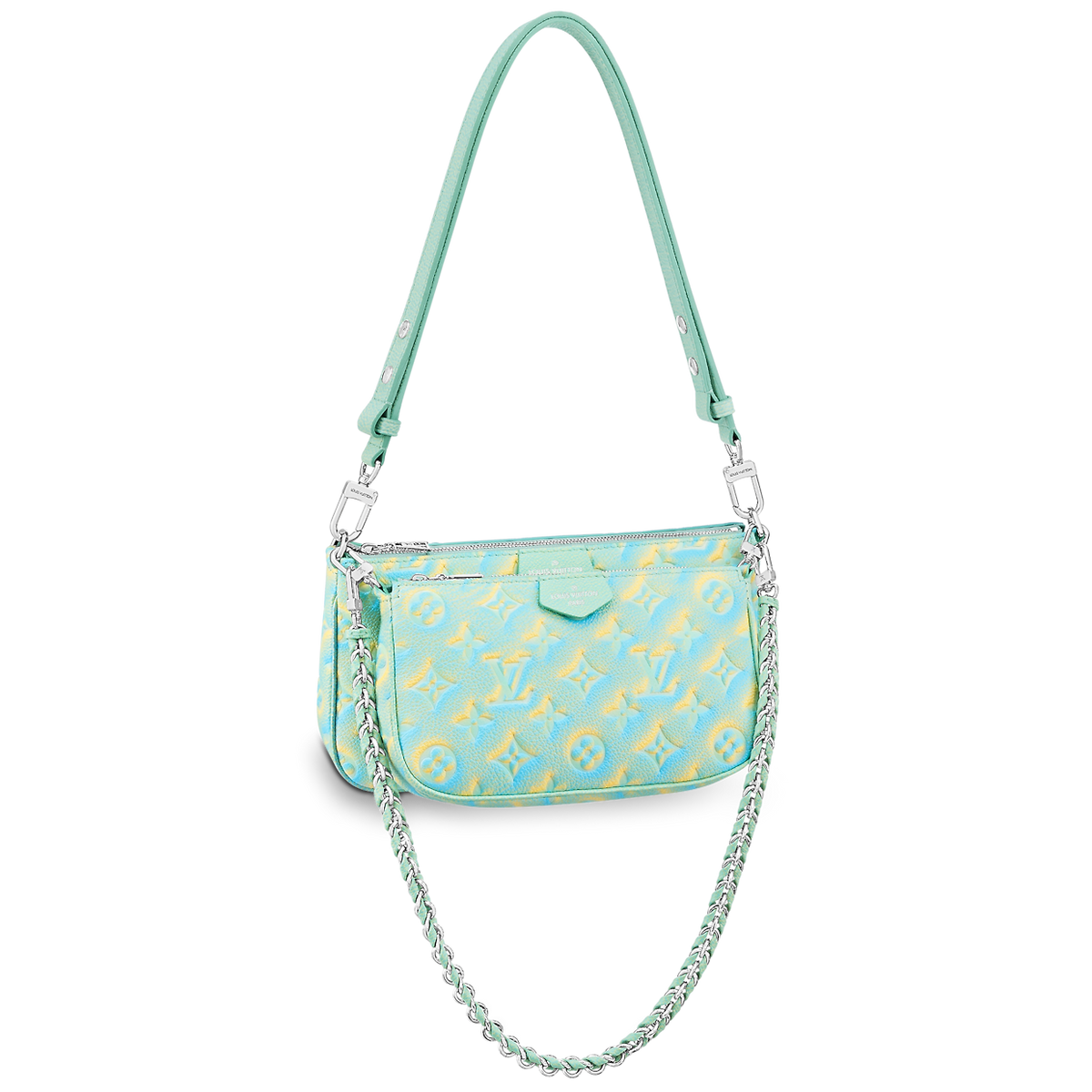 Multi Pochette Accessoires - Vert d'eau- Monogram Empreinte Leather