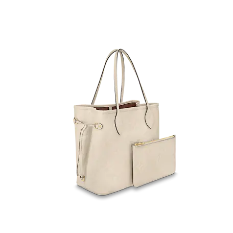 Neverfull MM Monogram Empreinte Leather In Cream