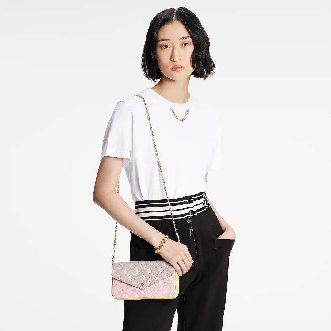 Chloe’s Picks Pochette Félicie -Pink/Beige/Yellow