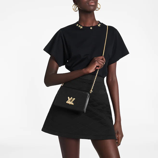 Louis Vuitton Mylockme Chain Pochette Black