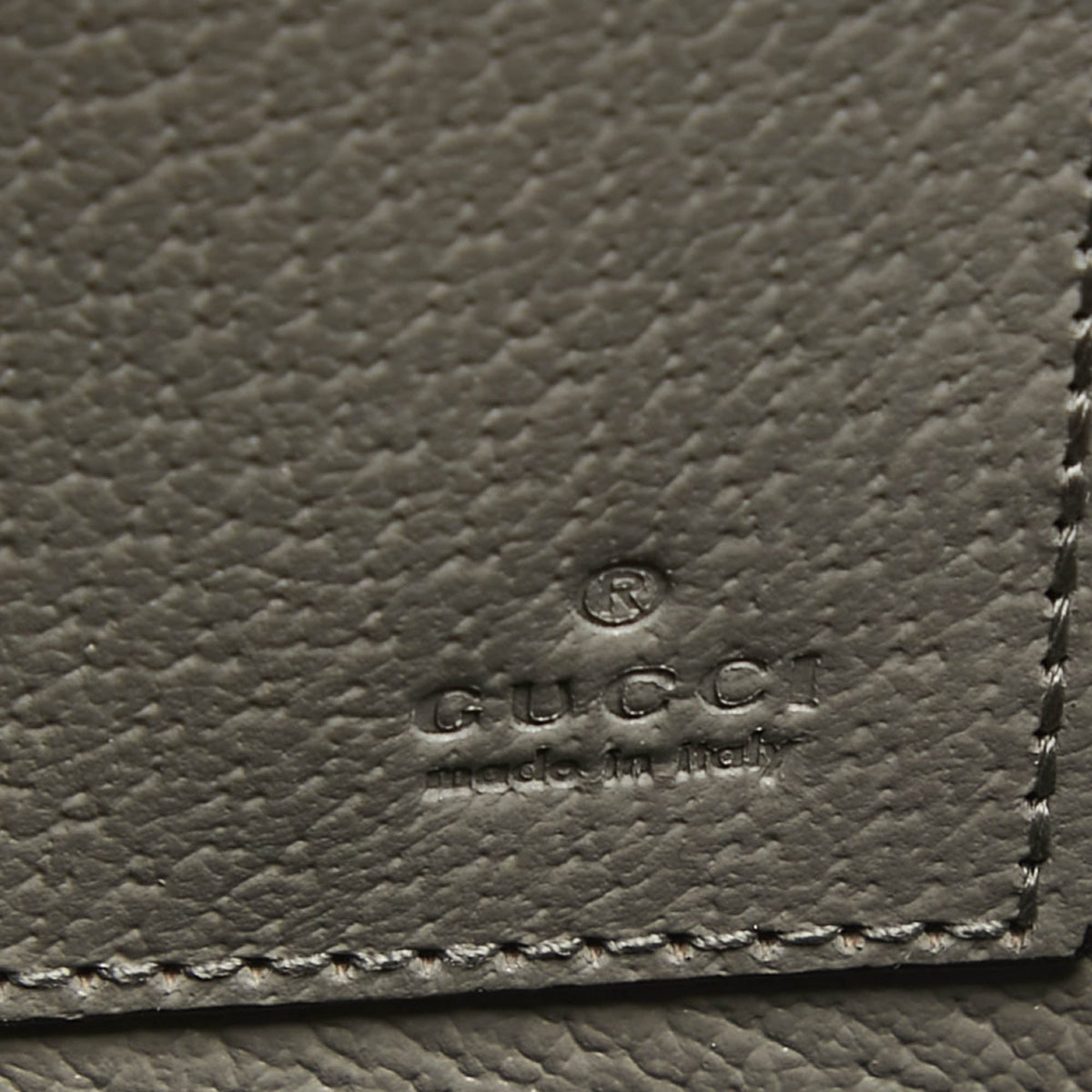 GUCCI Black Leather Square G Wristlet Clutch