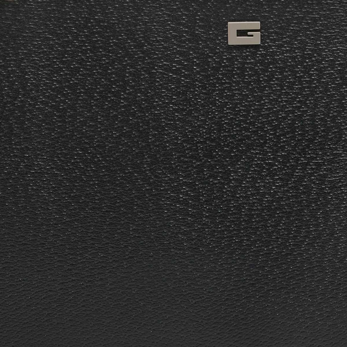 GUCCI Black Leather Square G Wristlet Clutch