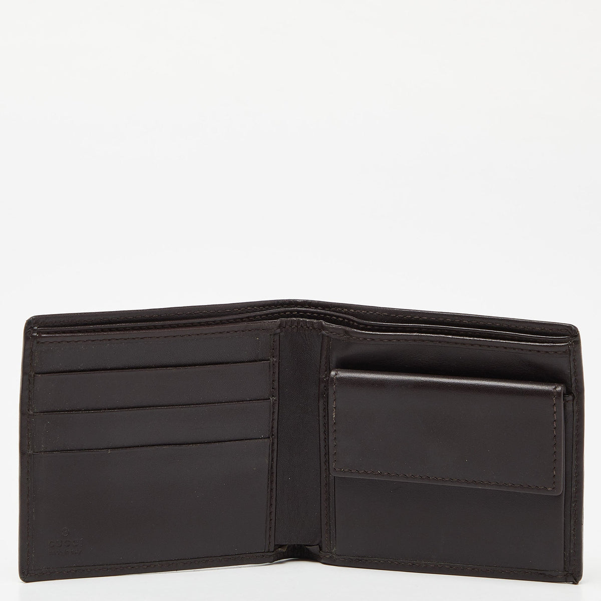 GUCCI Beige/Brown GG Canvas and Leather Bifold Wallet