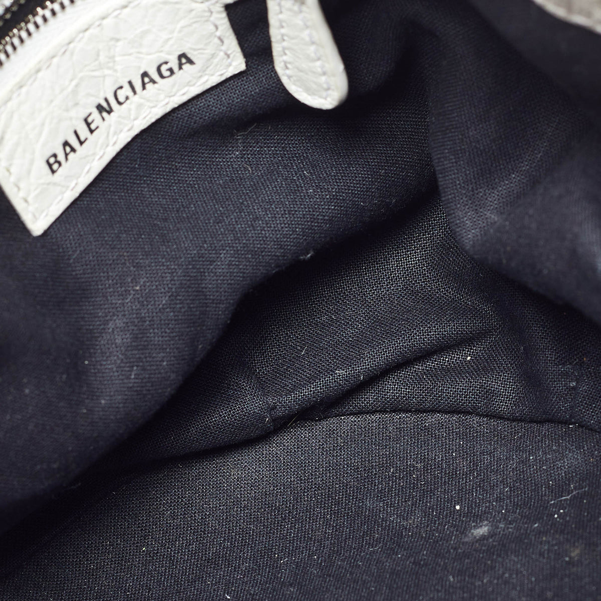 balenciaga White Leather XS Le Cagole Bucket Bag