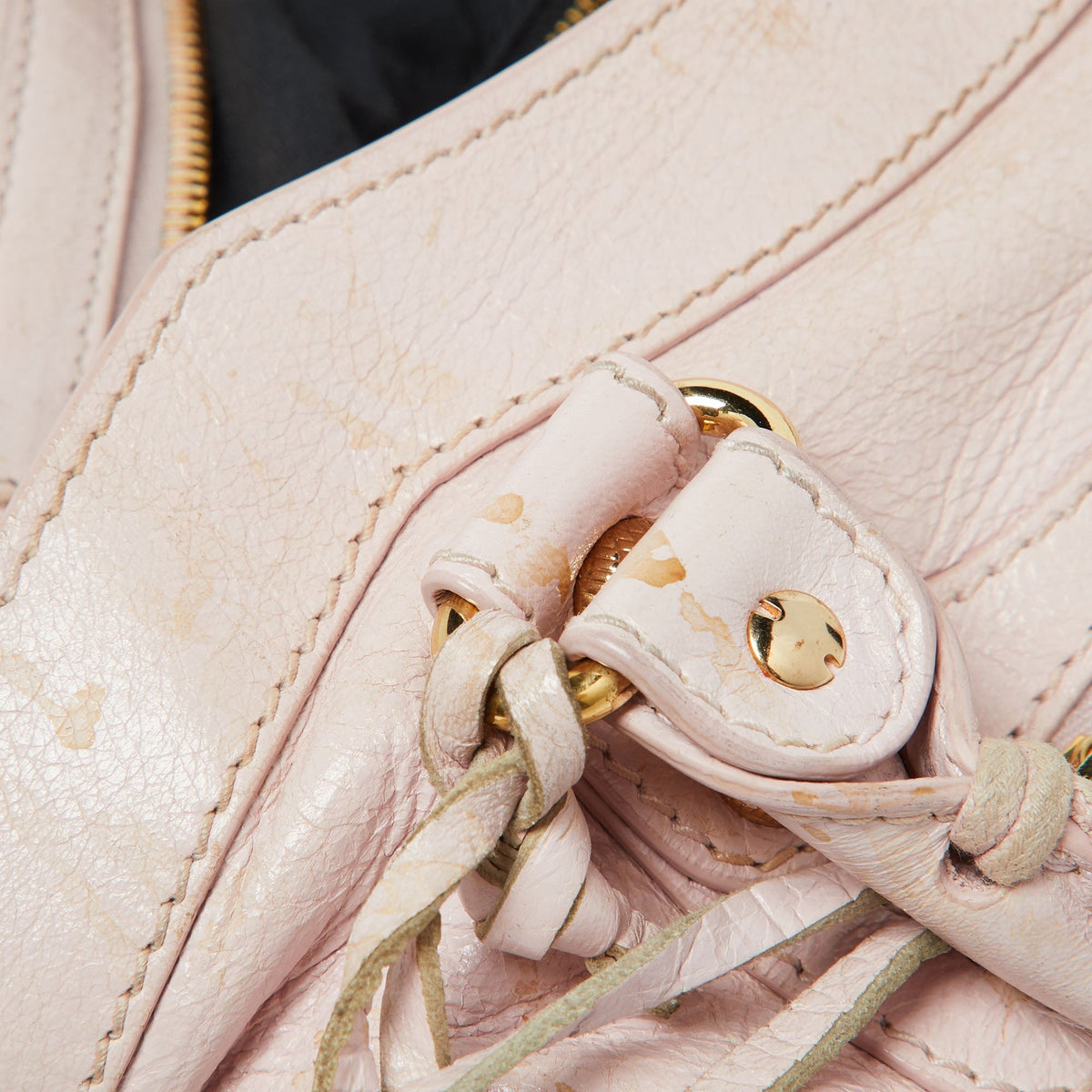balenciaga Rouse Poudre Leather RGH Town Bag