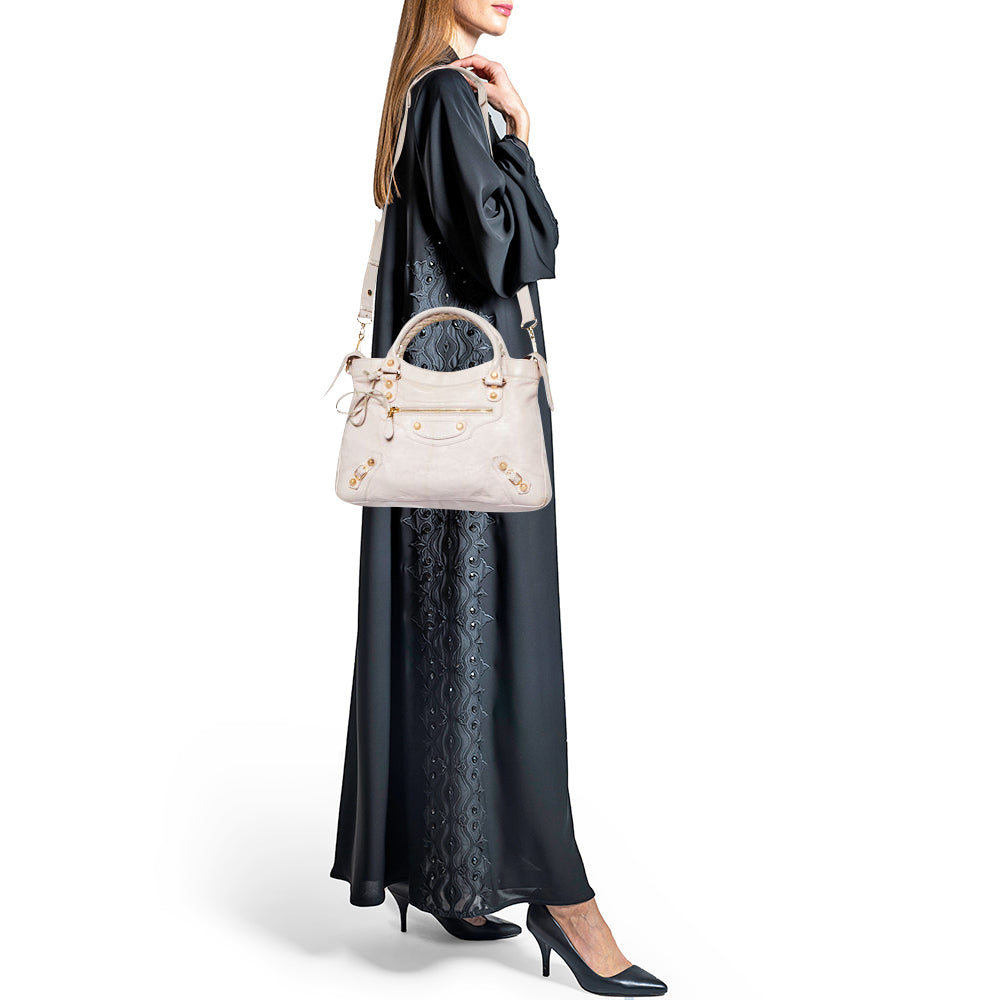 balenciaga Rouse Poudre Leather RGH Town Bag