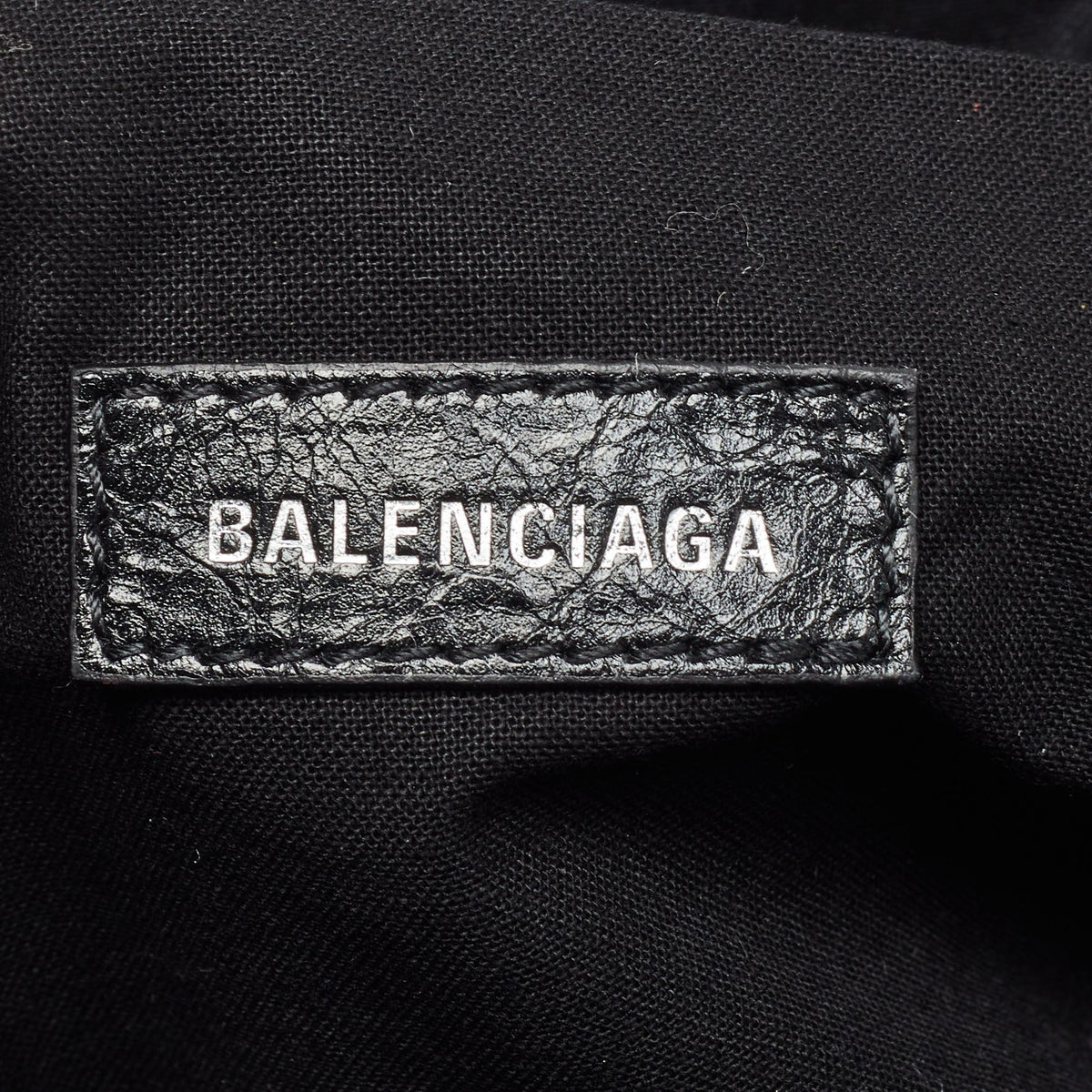 balenciaga Black Leather SGH Flat Wristlet Clutch
