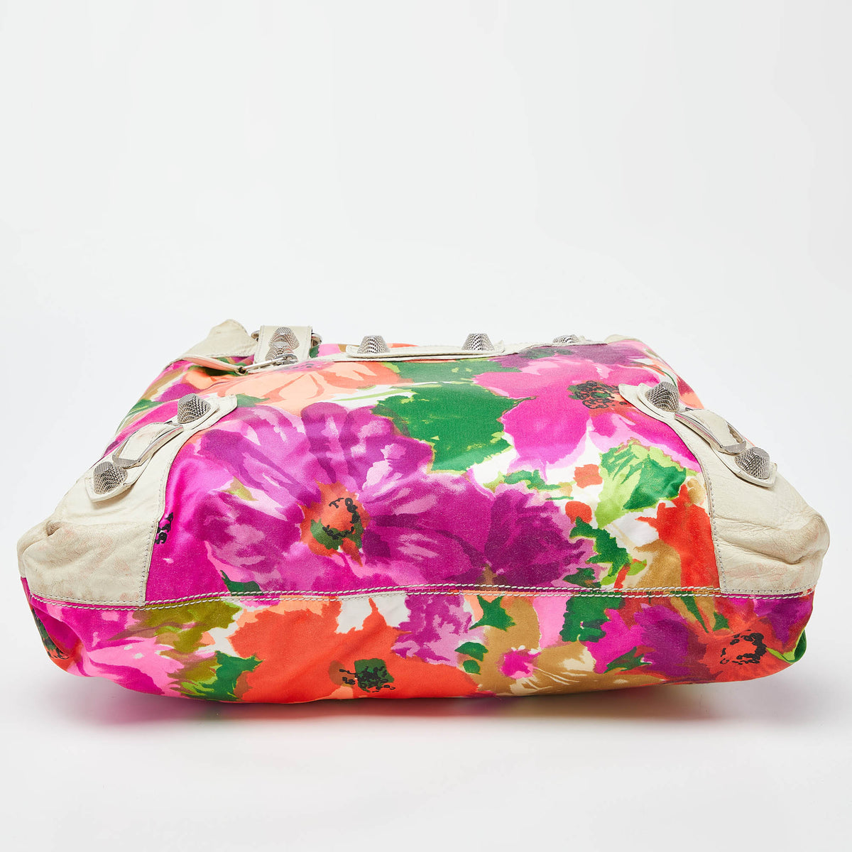 balenciaga Multicolor Printed Nylon and Leather GSH Brief Bag