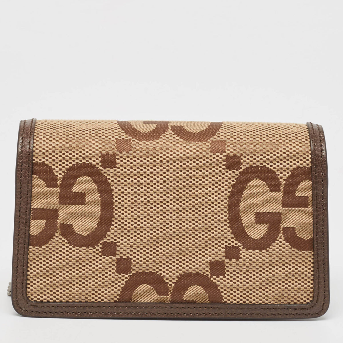 GUCCI Brown Jumbo GG Canvas and Leather Super Mini Dionysus Shoulder Bag