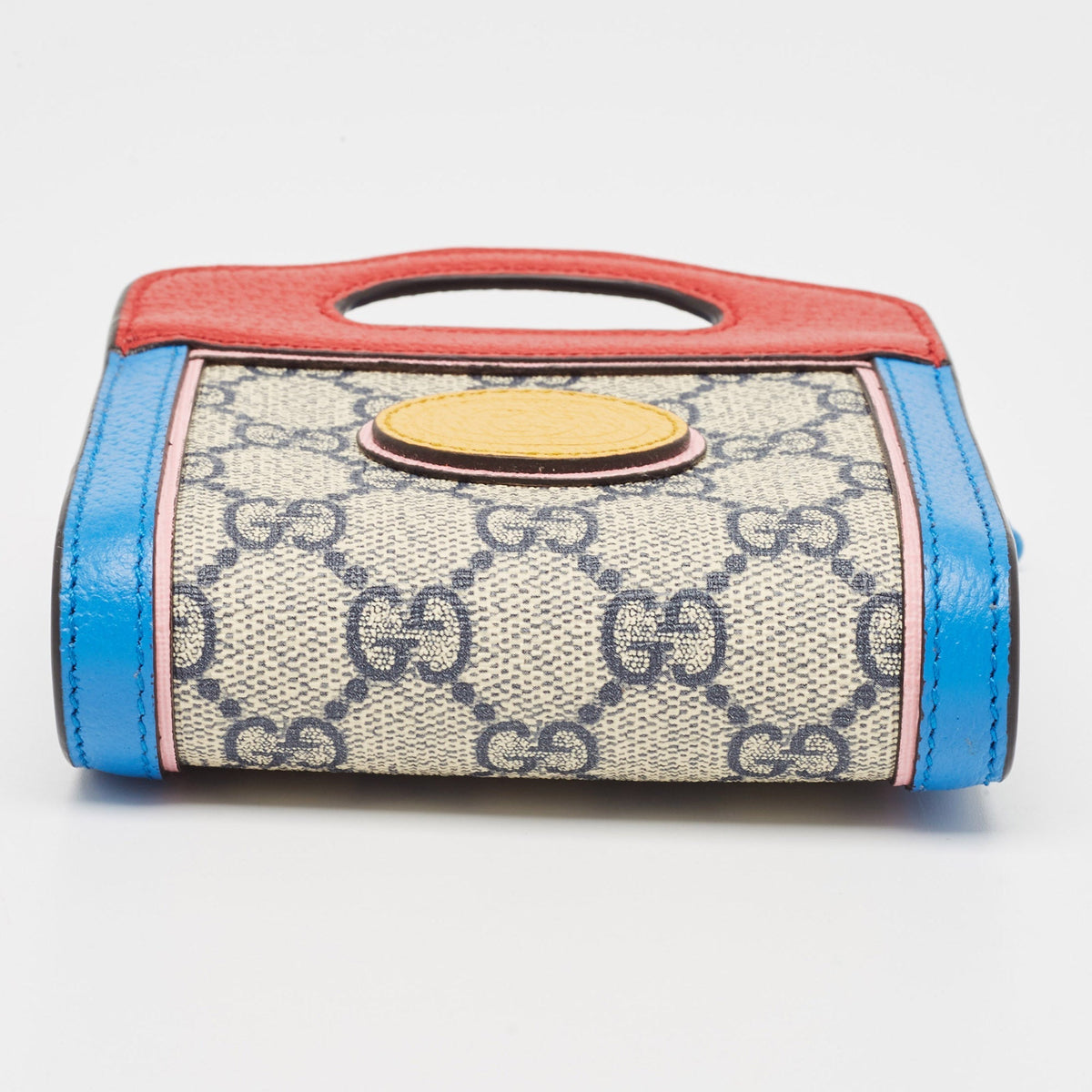 GUCCI Multicolor GG Supreme Canvas and Leather Wallet On Chain