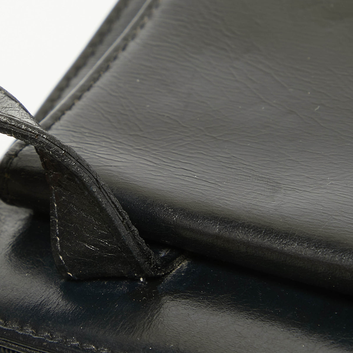 GUCCI Black Glossy Leather GG Square Box Tote