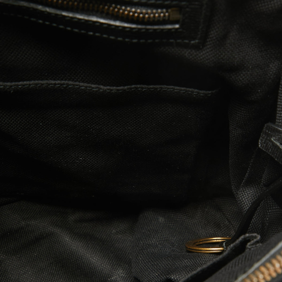 GUCCI Black Leather Horsebit Tote