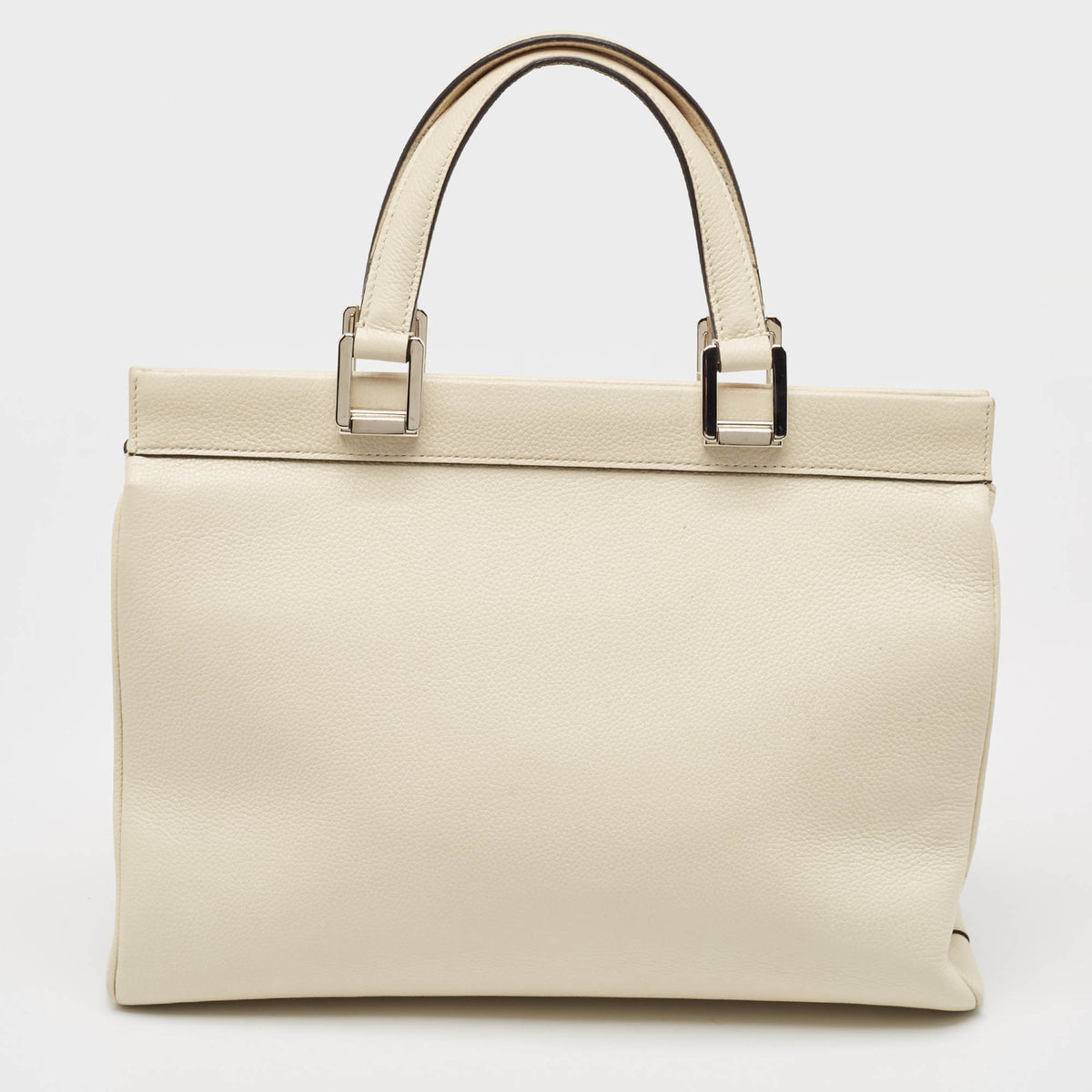 GUCCI Off White Leather Medium Zumi Tote