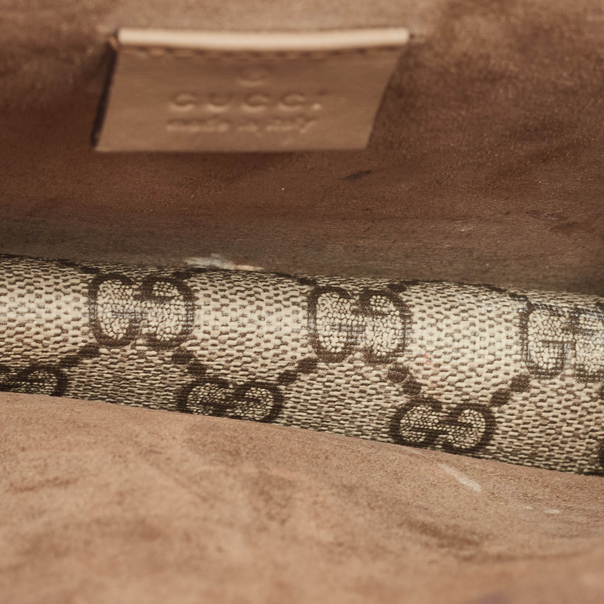 GUCCI Beige GG Supreme Canvas Mini Dionysus Shoulder Bag