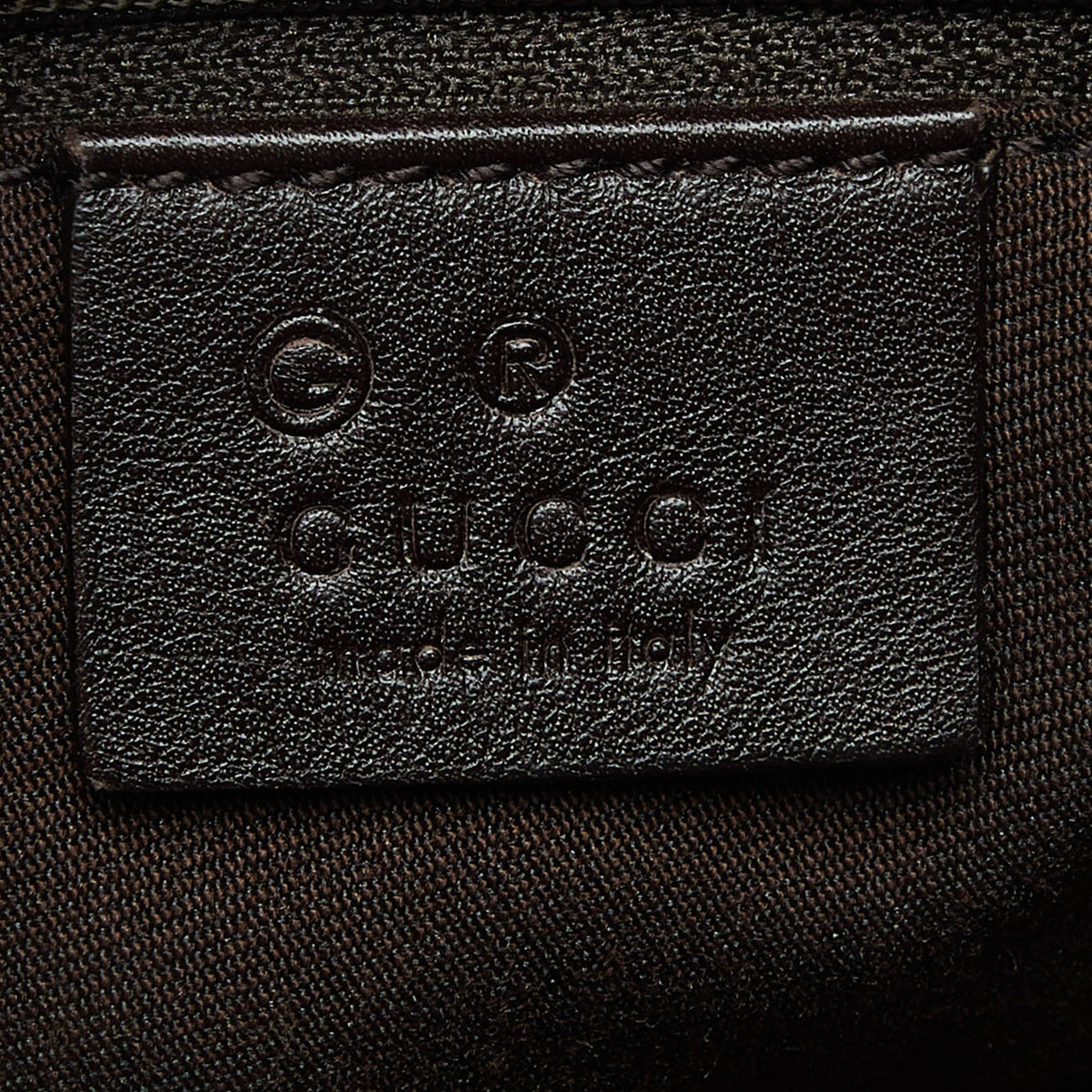 GUCCI Brown GG Nylon Small Hobo