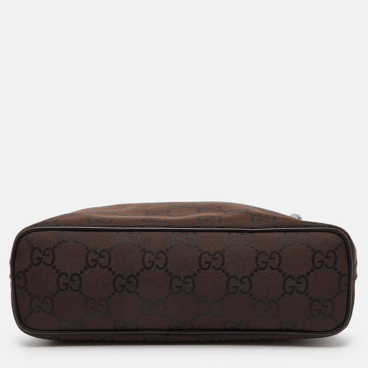 GUCCI Brown GG Nylon Small Hobo