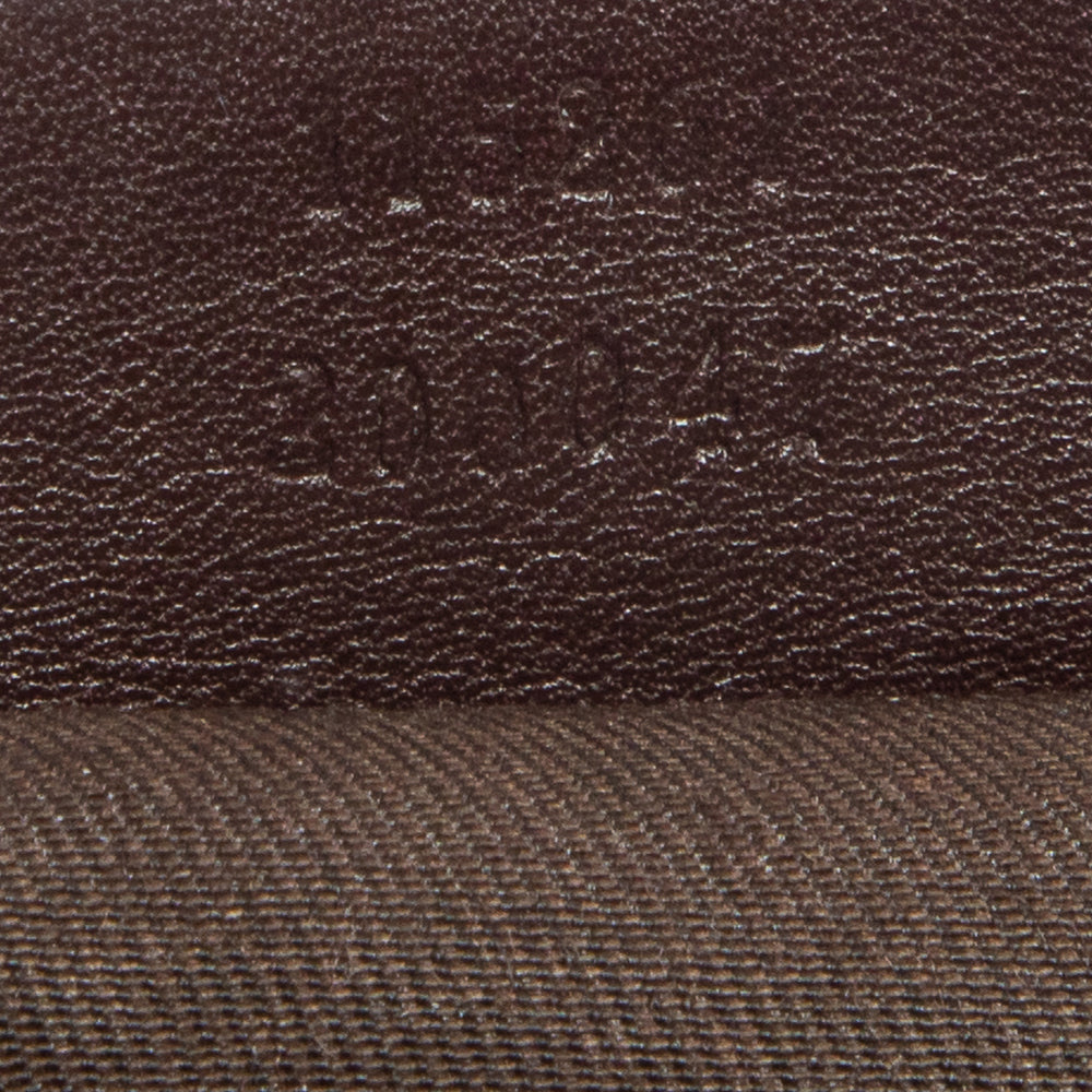 Gucci Dark Brown Guccissima Leather Zip Pouch