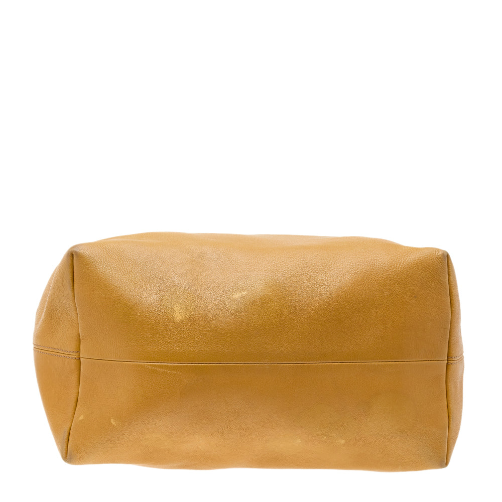 Gucci Mustard Leather Large Icon Bit Hobo