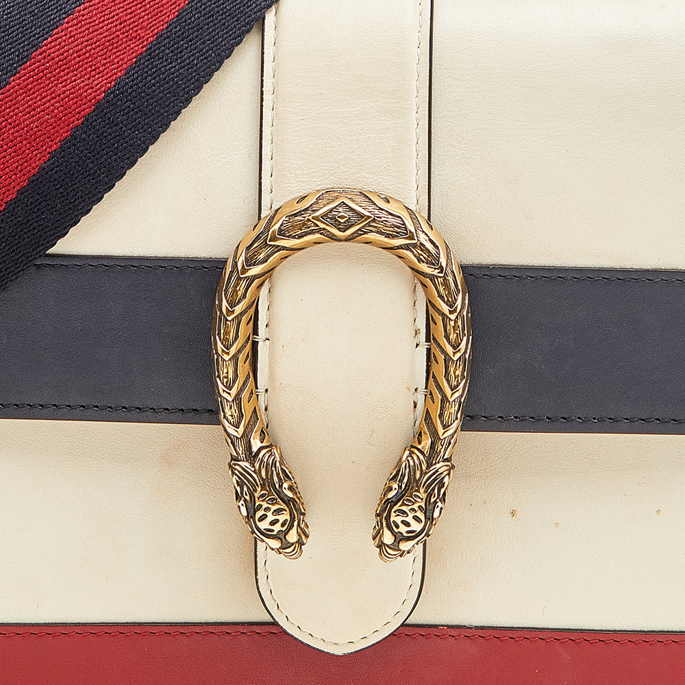 Gucci Tricolor Leather Medium Dionysus Bamboo Top Handle Bag