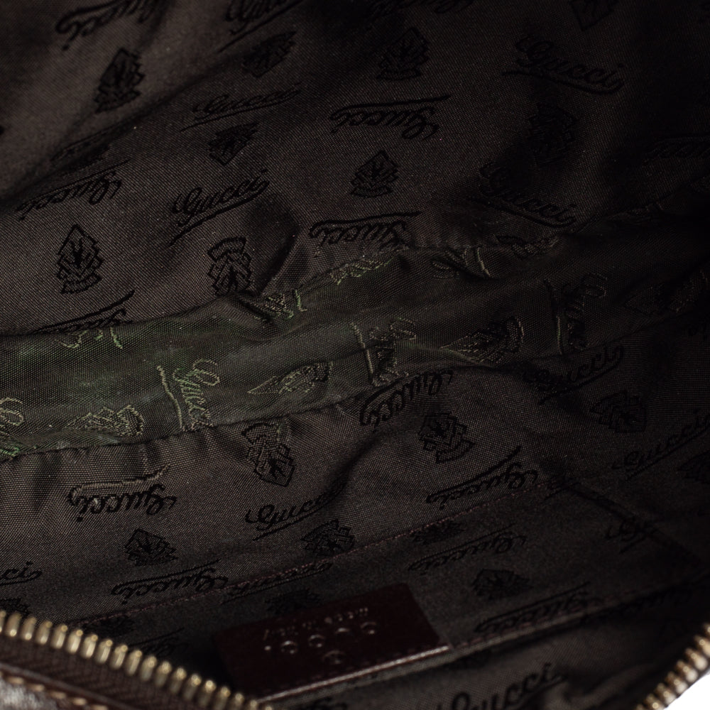 Gucci Brown GG Crystal Coated Canvas Duchessa Hobo Bag