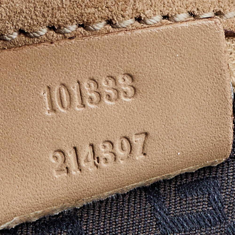 Gucci Beige Suede and Leather Hobo