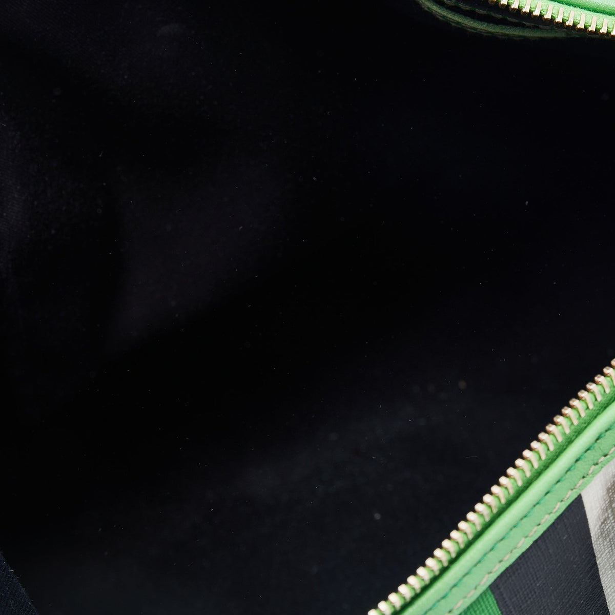 Gucci White/Green GG Supreme Canvas And Leather Medium Web Stripe Joy Boston Bag