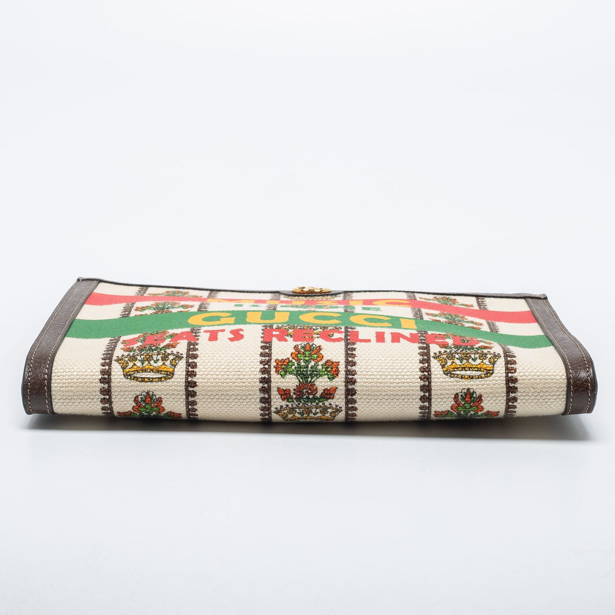 Gucci Cream/Brown Canvas And Leather Music is Mine Pouch