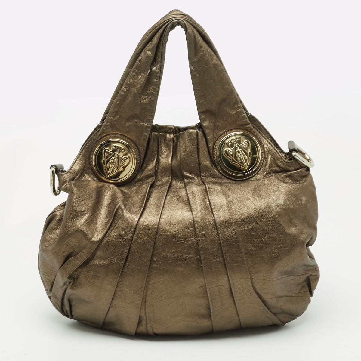 Gucci Olive Green Leather Small Hysteria Hobo
