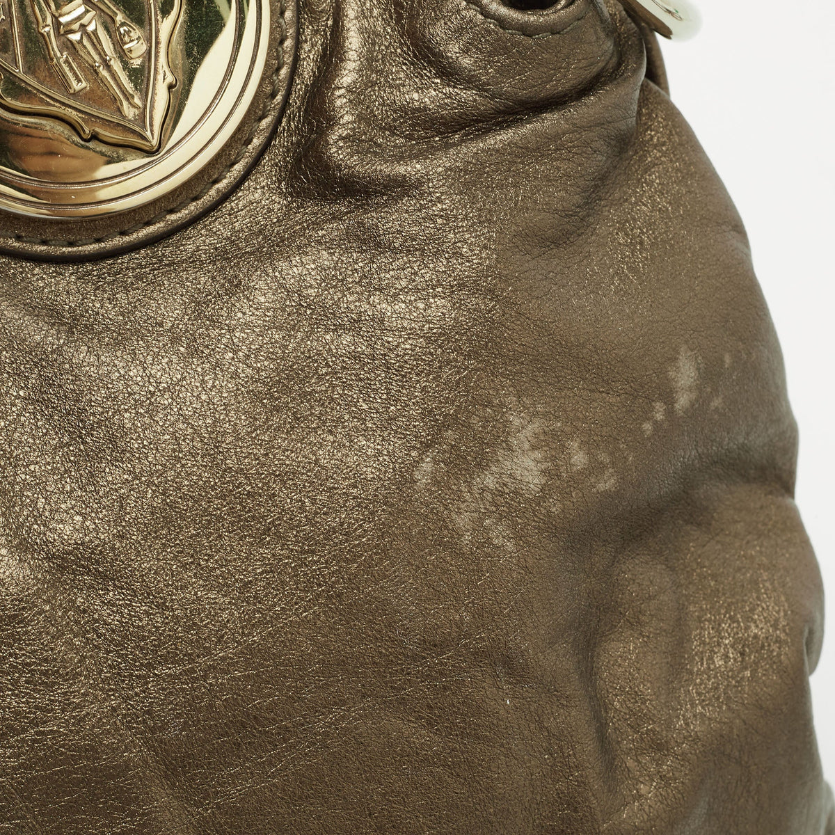 Gucci Olive Green Leather Small Hysteria Hobo