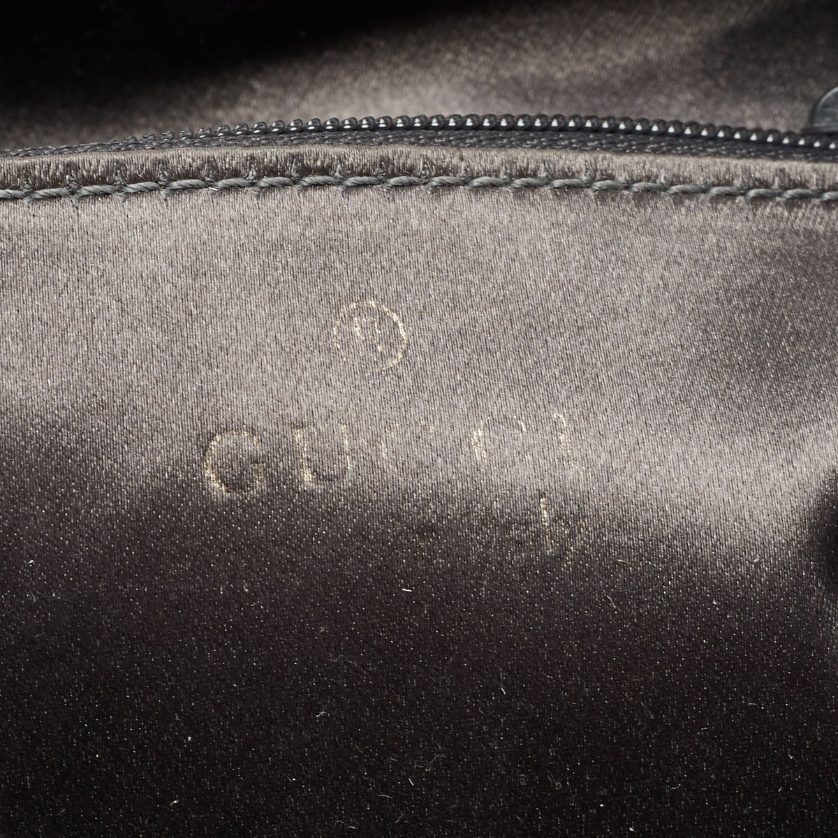 GUCCI Grey Velvet Ring Loop Handle Bucket Bag