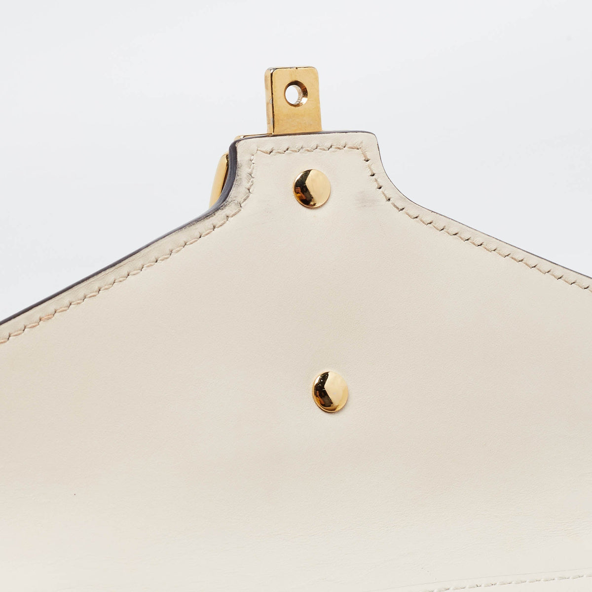 GUCCI White Leather Mini Sylvie Top Handle Bag