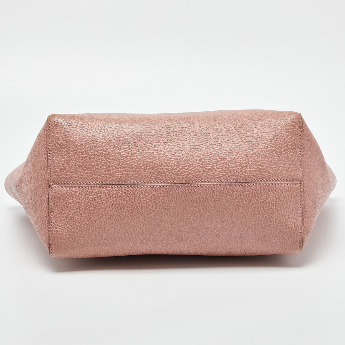 GUCCI Pink Pebbled Leather Small Swing Tote