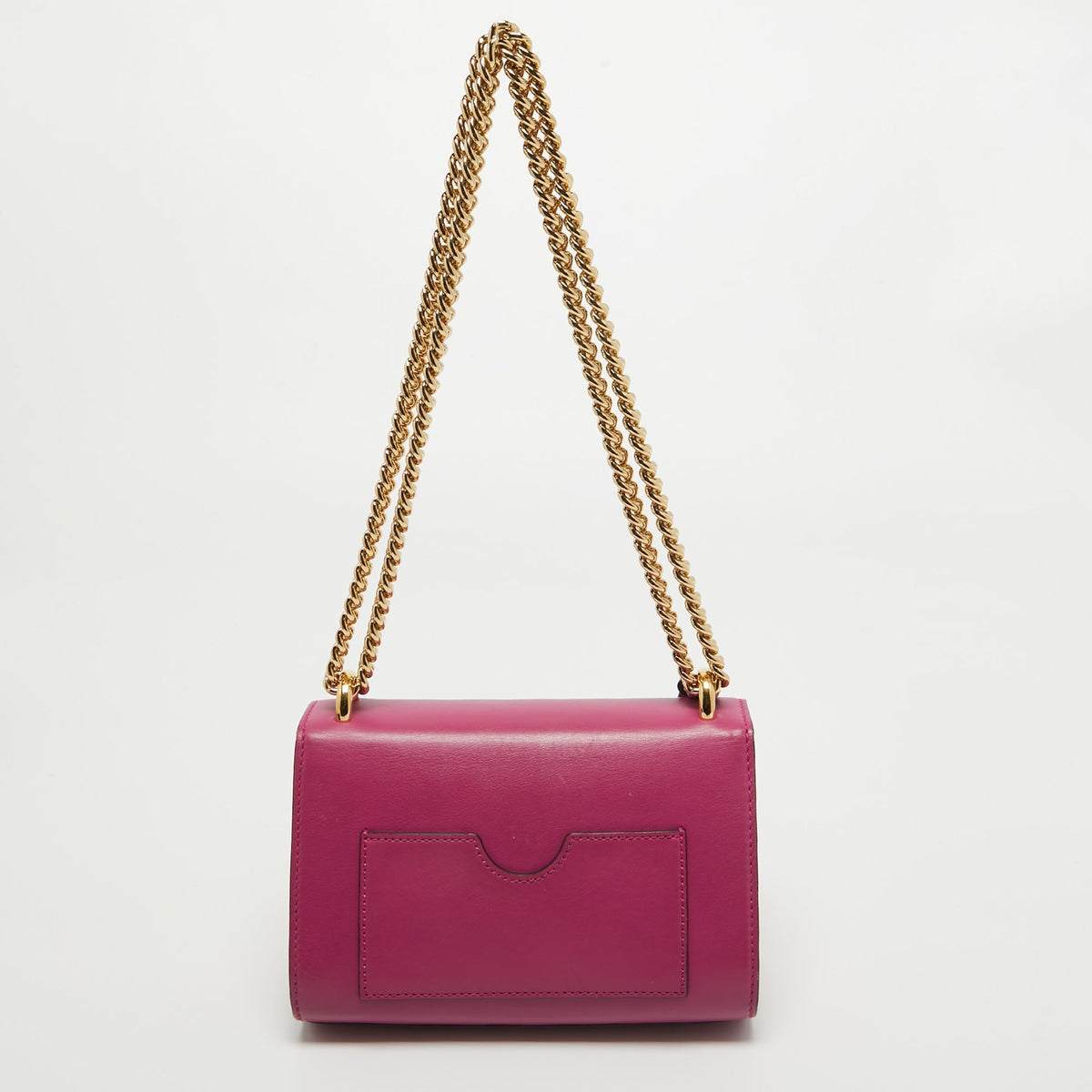 GUCCI Pink Leather Small Padlock Shoulder Bag