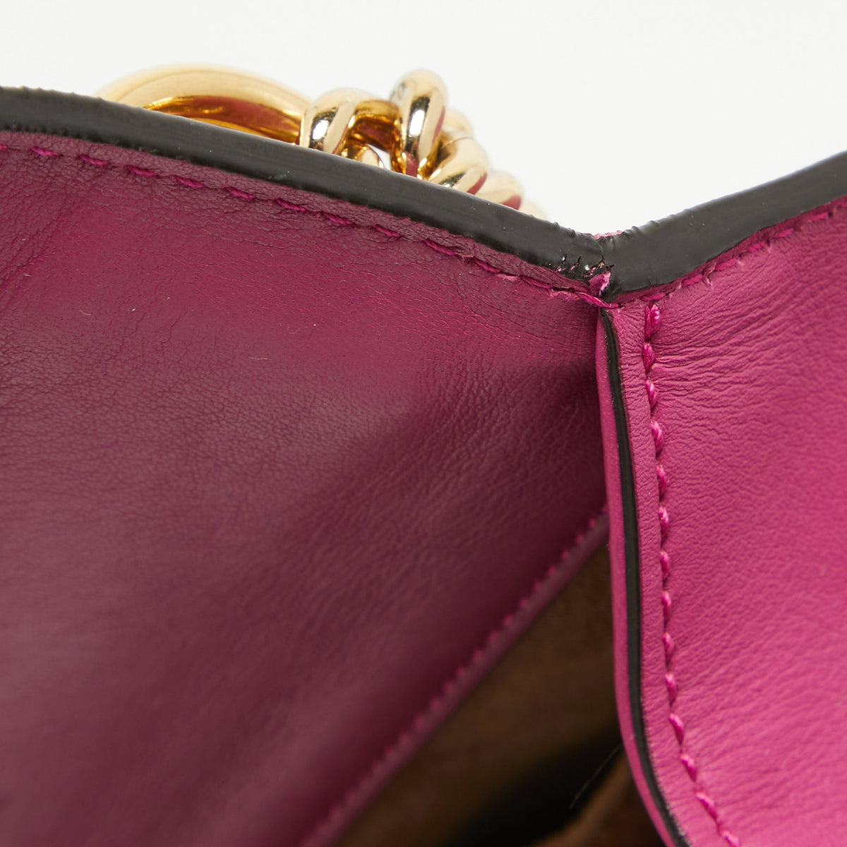 GUCCI Pink Leather Small Padlock Shoulder Bag