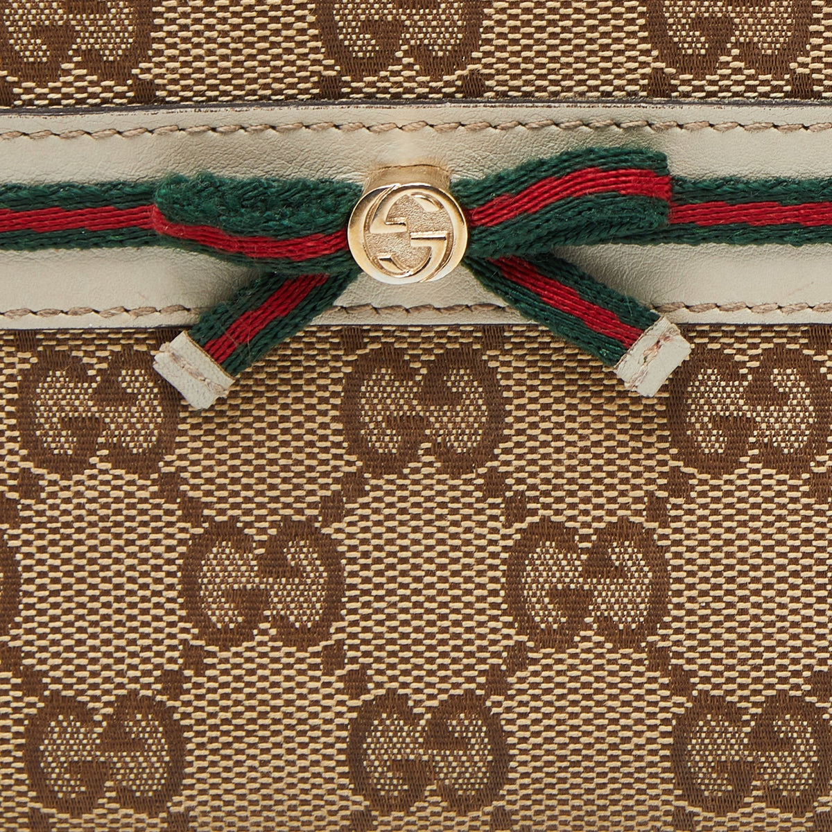 GUCCI Beige/Cream GG Canvas and Leather Princy Zip Around Wallet