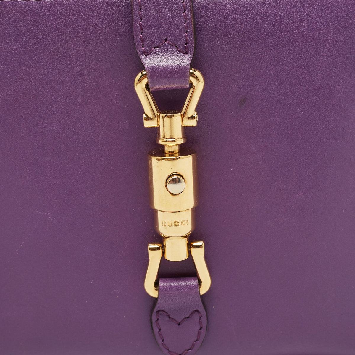 GUCCI Purple Leather Jackie 1961 French Wallet