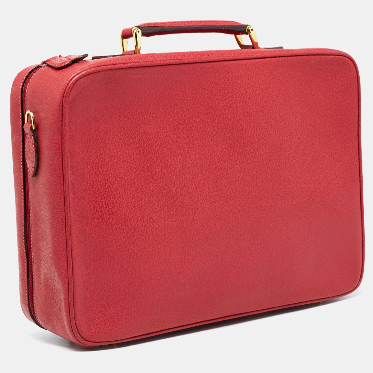 GUCCI Red Leather Briefcase Bag