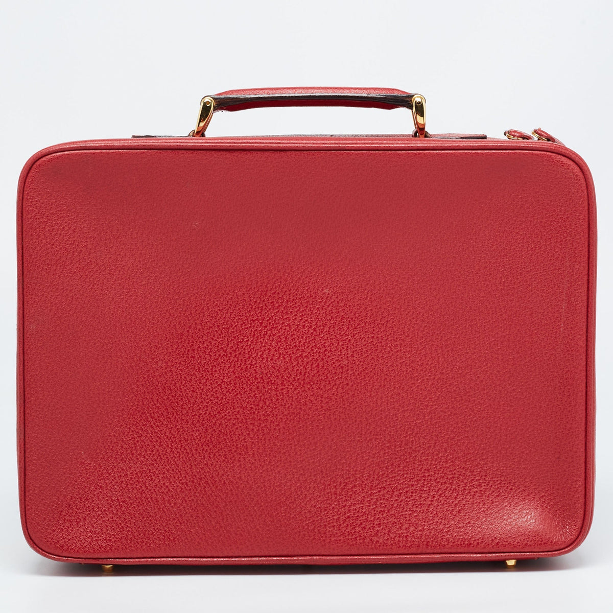 GUCCI Red Leather Briefcase Bag