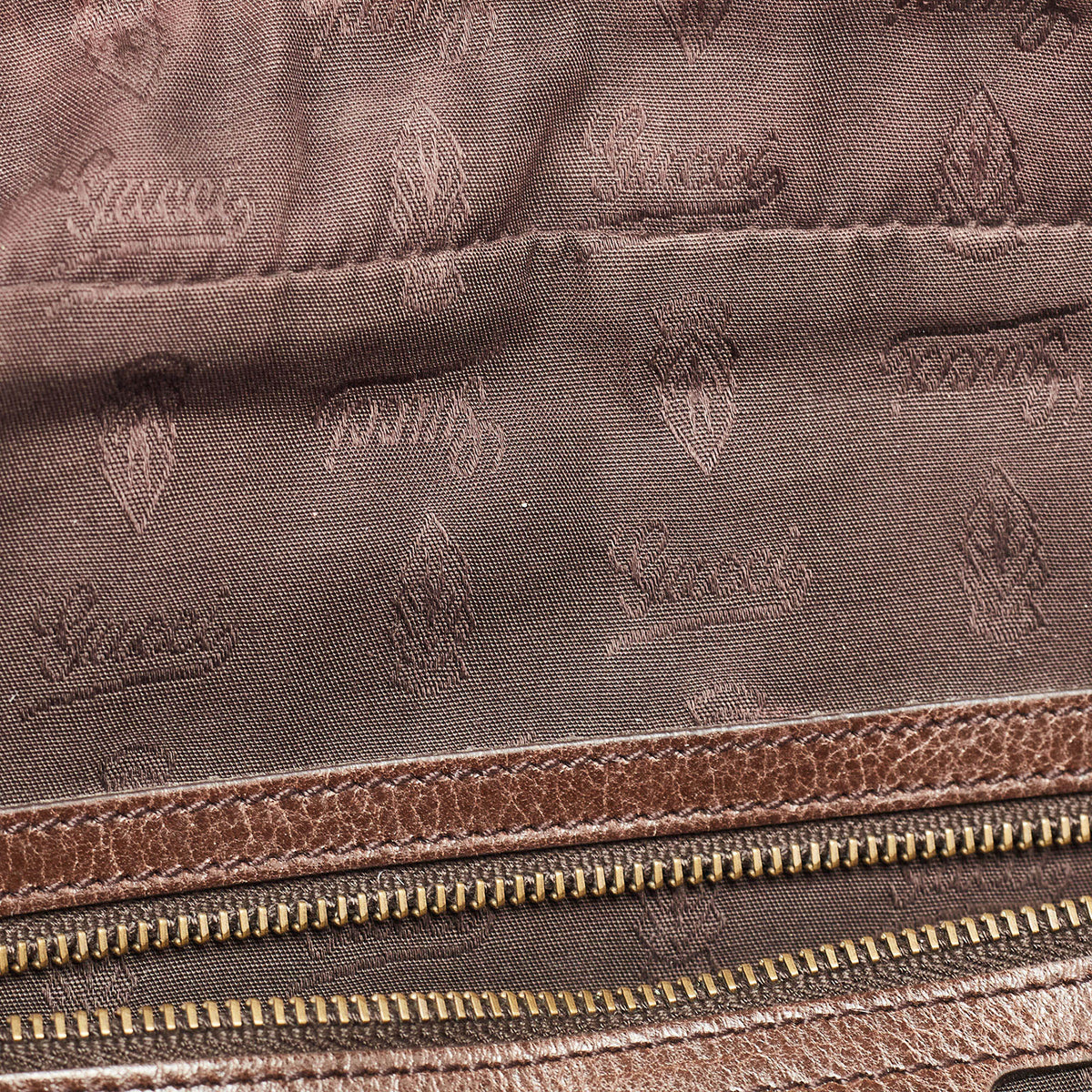 GUCCI Dark Brown ssima Leather Jockey Boston Bag