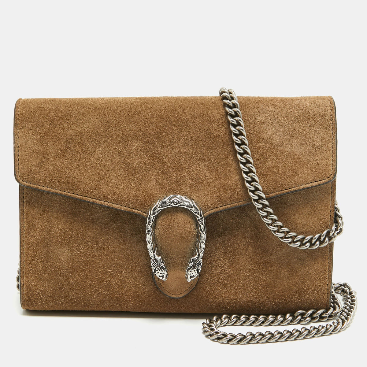 GUCCI Beige Suede Mini Dionysus Shoulder Bag