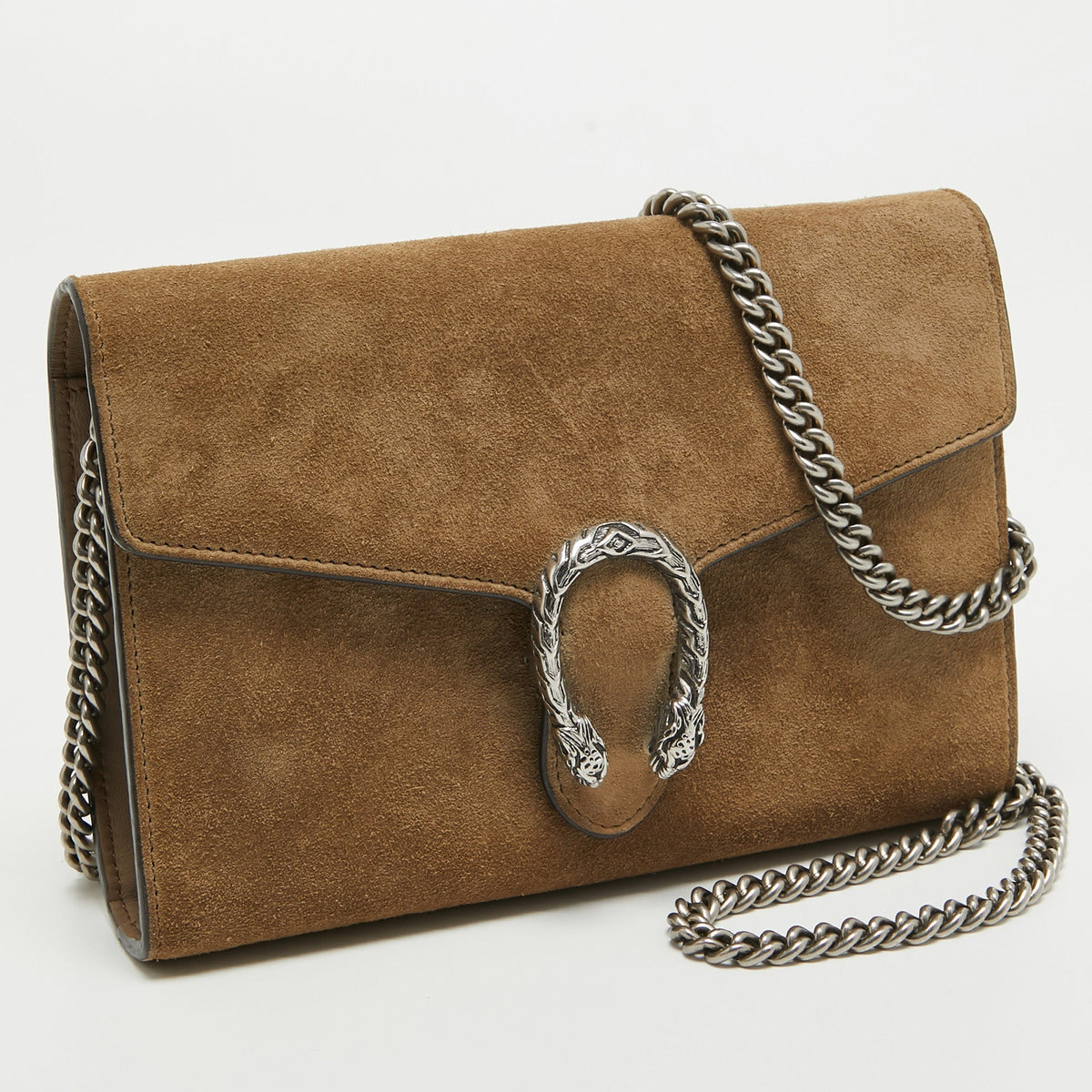 GUCCI Beige Suede Mini Dionysus Shoulder Bag