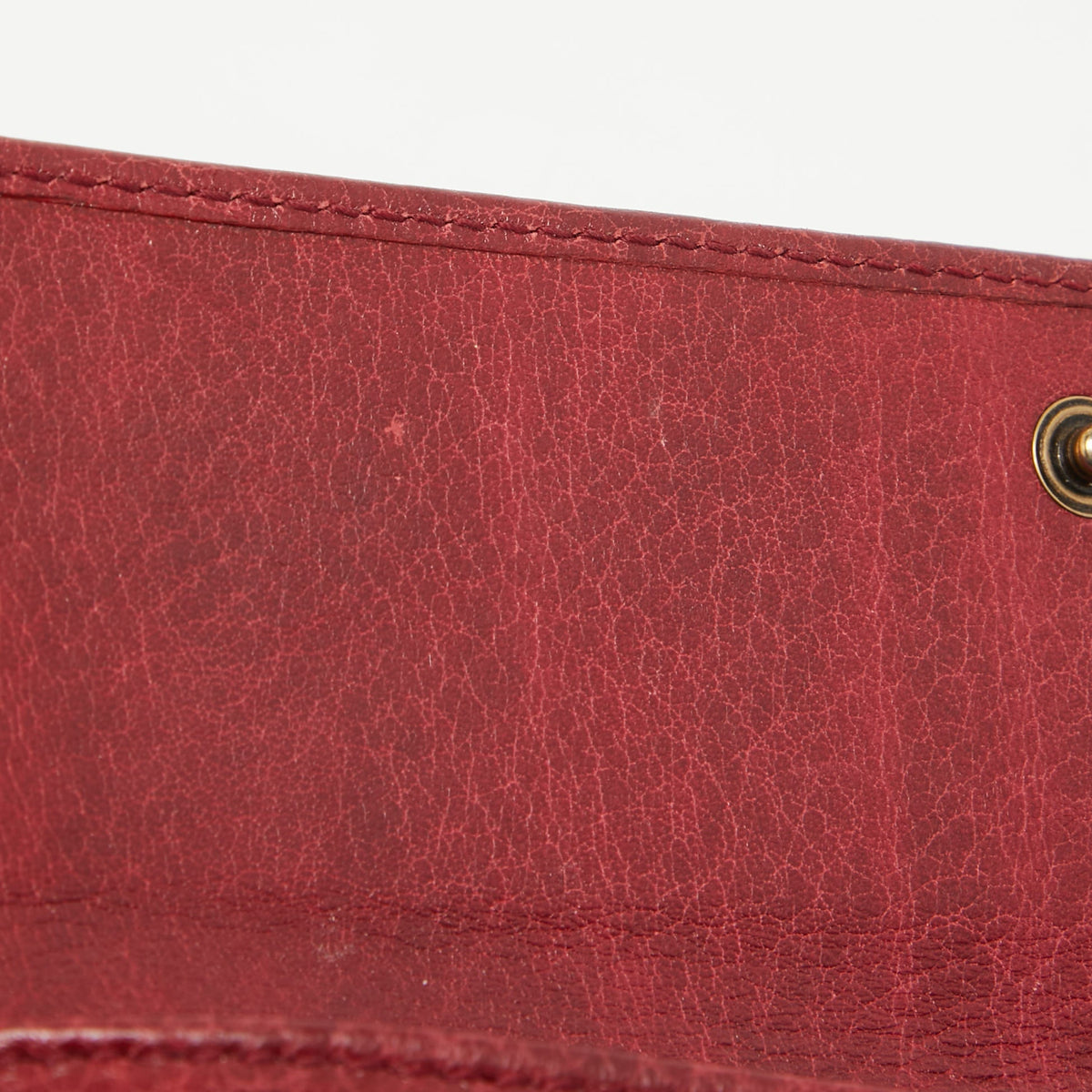 GUCCI Red Leather Interlocking G Continental Wallet